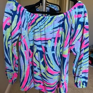 Lily Pulitzer off the shoulder top